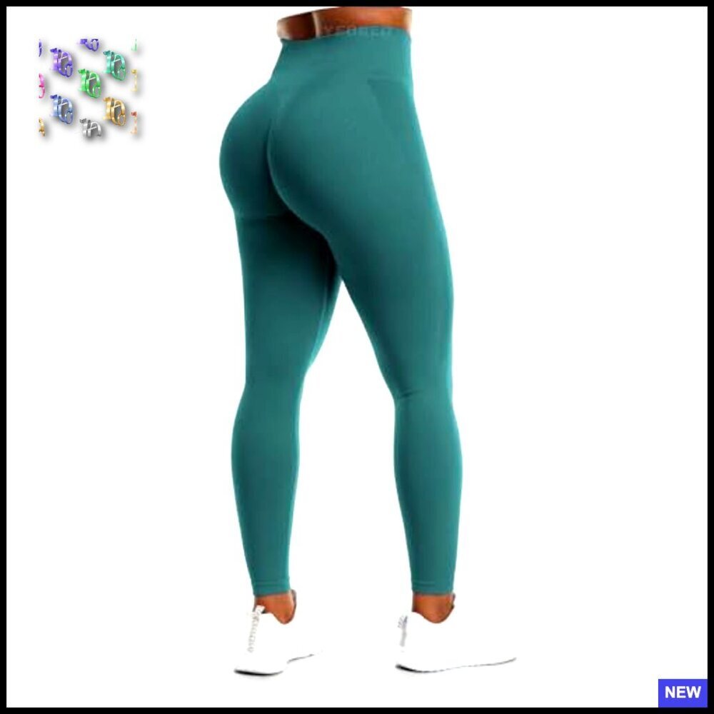 Seamless Scrunch Butt Lifting Leggings High Waisted Gym Yoga Activewear - Picture 5 of 7